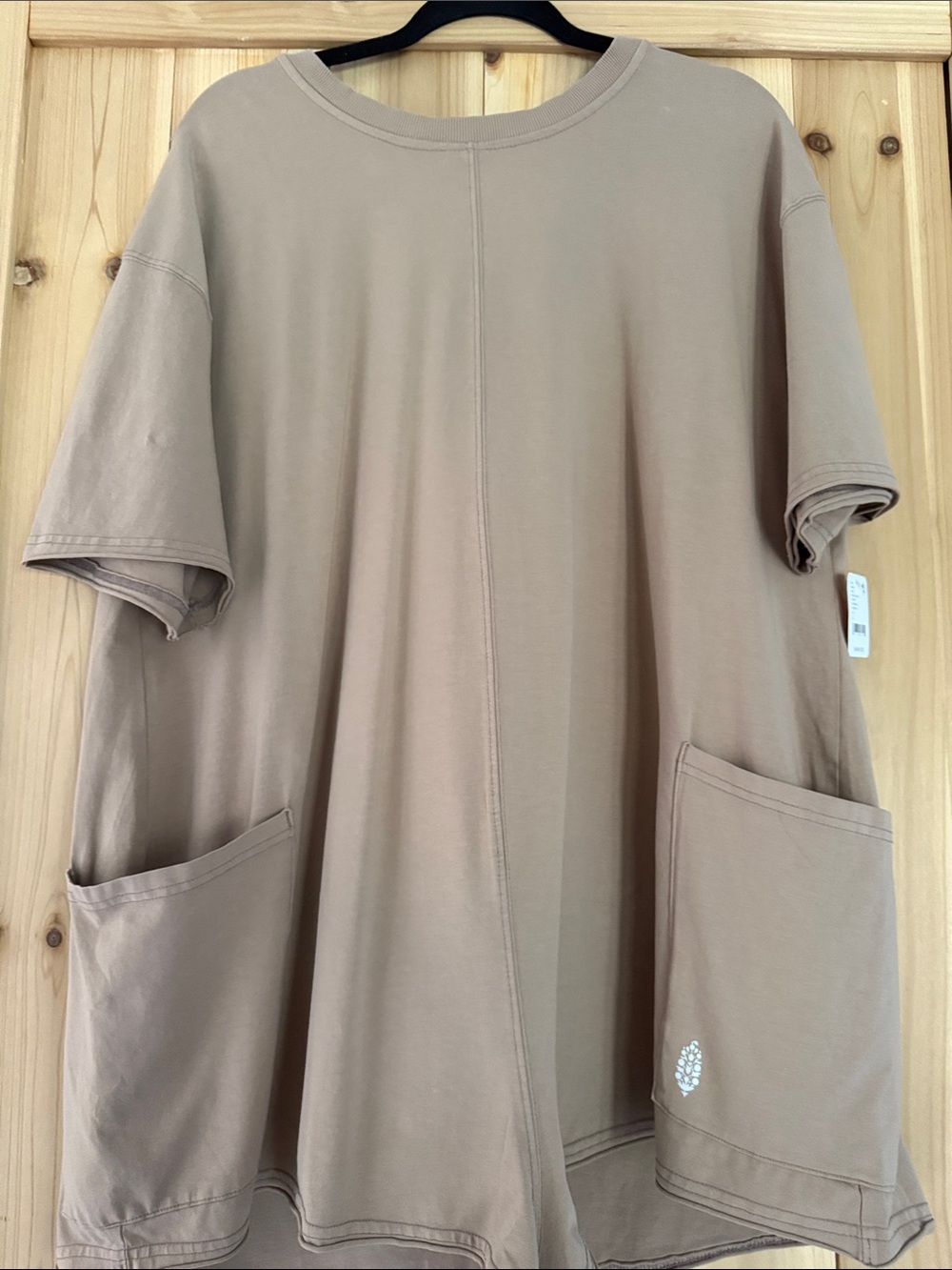 Free people Hot Shot Tee Romper Mocha Latte NWT L - Picture 5 of 5